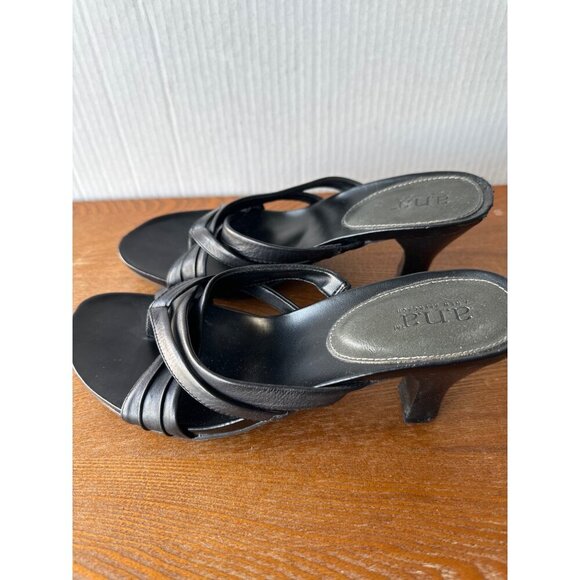A.N.A. Women’s Slip On Strappy Sandal Heels Black Size 8M Sku 0300 / 2771 - Picture 1 of 14